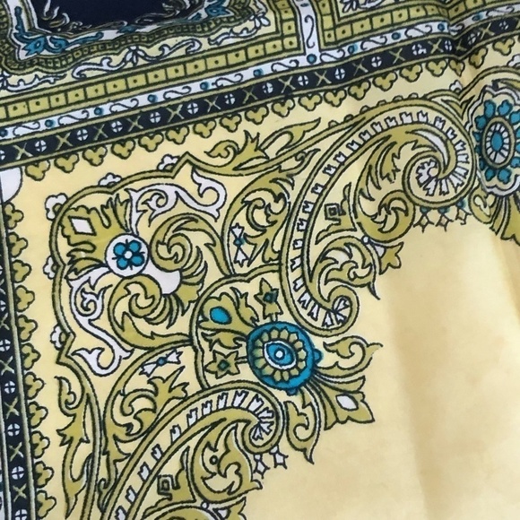 BARR & BEARDS Japan Handcrafted Paisley Silk Scarf - 23" Square - Picture 4 of 5